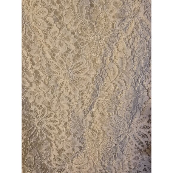 Nanette Lepore Womens White Lacy Blouse Top Shirt Size Large L Romantic Soft - Picture 3 of 4